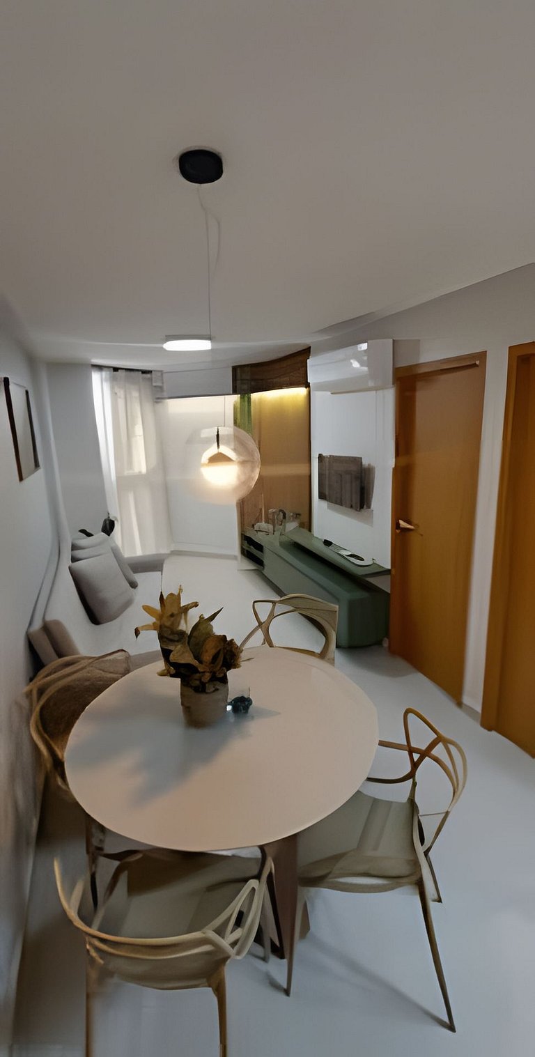 5 Pessoas com Lazer Total – Apto com Jacuzzi e Piscinas em P