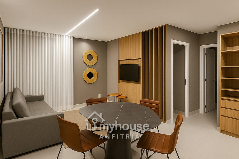 Apto Luxuoso a 100m do Mar – Piscina e Jacuzzi