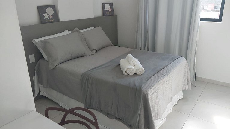 Varanda Charmosa a Poucos Passos da Praia – Apto 1 Quarto no