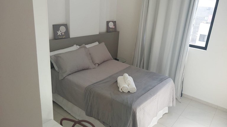 Varanda Charmosa a Poucos Passos da Praia – Apto 1 Quarto no