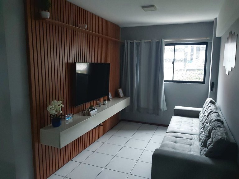 Edifício Soho: Apto 2 Quartos a 100 m da Orla + Lazer Total