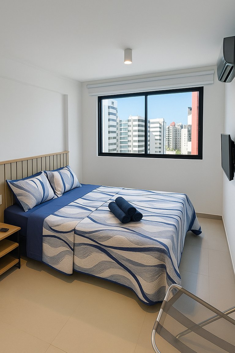 Apartamento Moderno c/ Varanda na Praia de Pajuçara