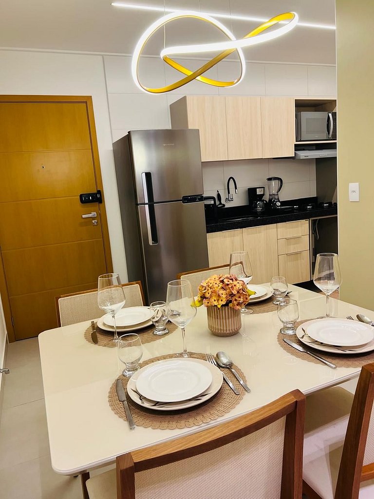 Apto 1 Quarto + Sala para 4 Pessoas – Piscina, Jacuzzi, e Ac