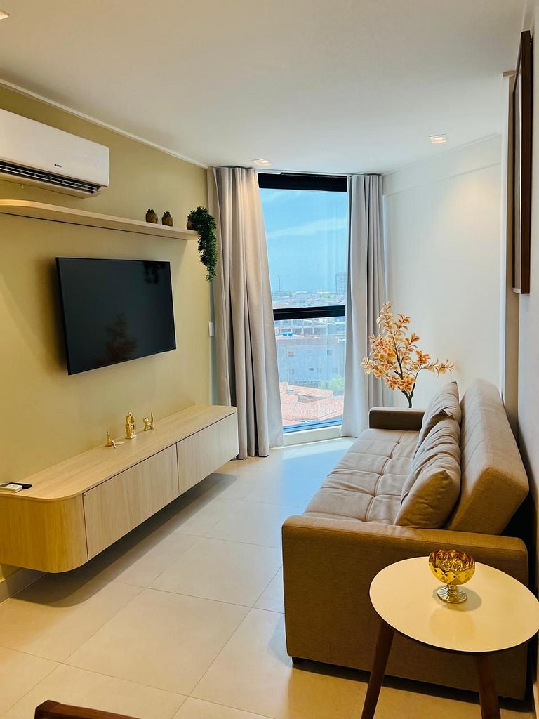 Apto 1 Quarto + Sala para 4 Pessoas – Piscina, Jacuzzi, e Ac