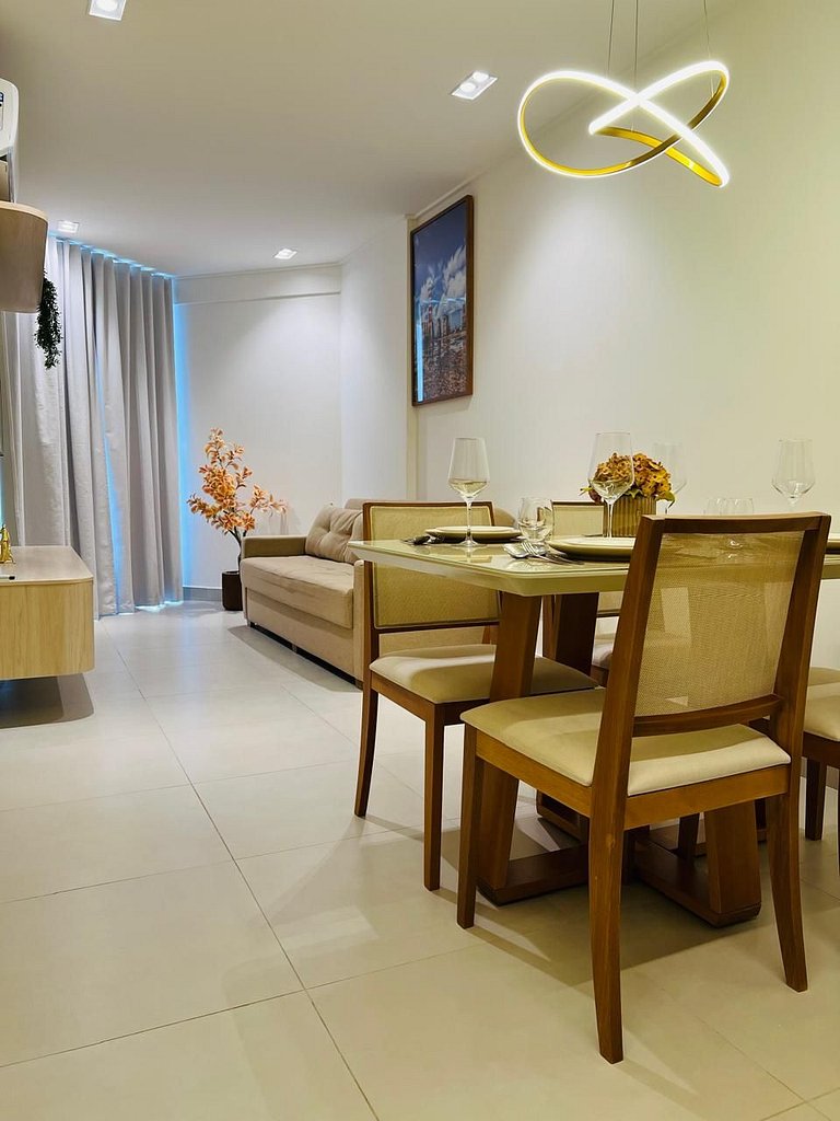 Apto 1 Quarto + Sala para 4 Pessoas – Piscina, Jacuzzi, e Ac