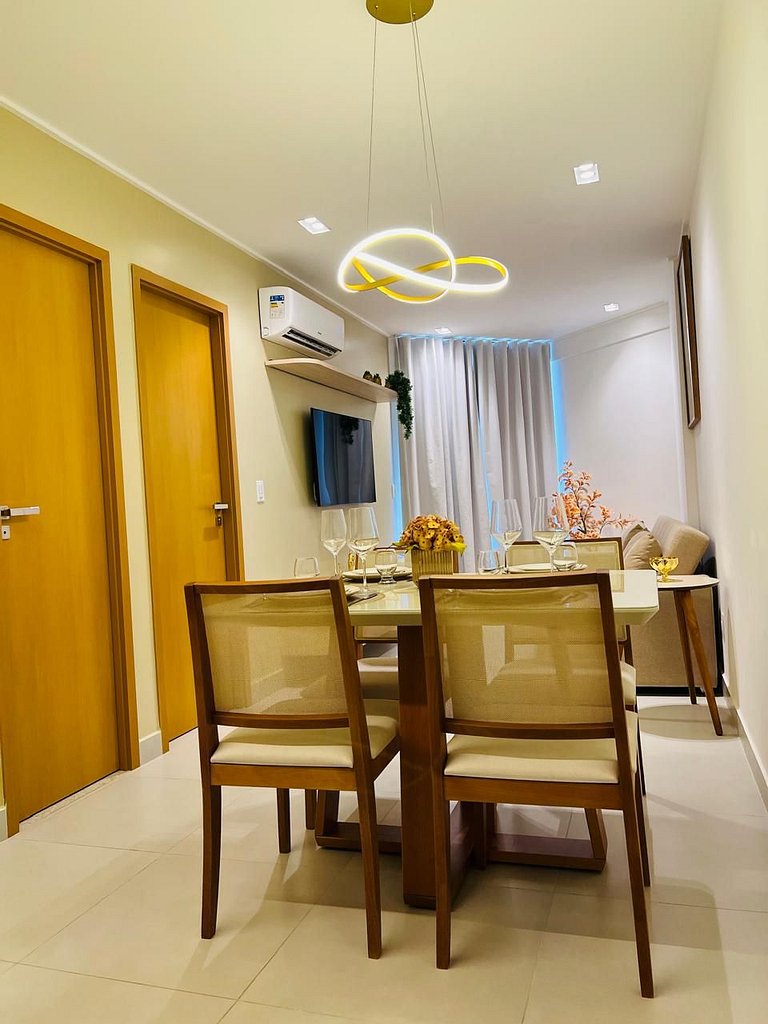 Apto 1 Quarto + Sala para 4 Pessoas – Piscina, Jacuzzi, e Ac