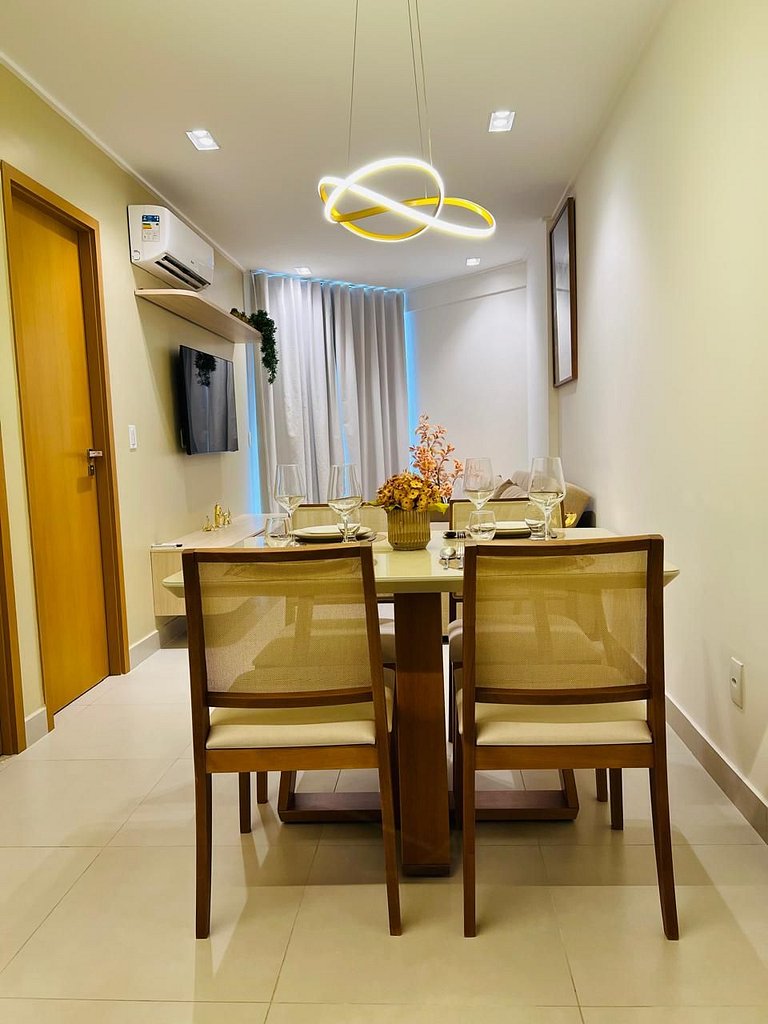 Apto 1 Quarto + Sala para 4 Pessoas – Piscina, Jacuzzi, e Ac