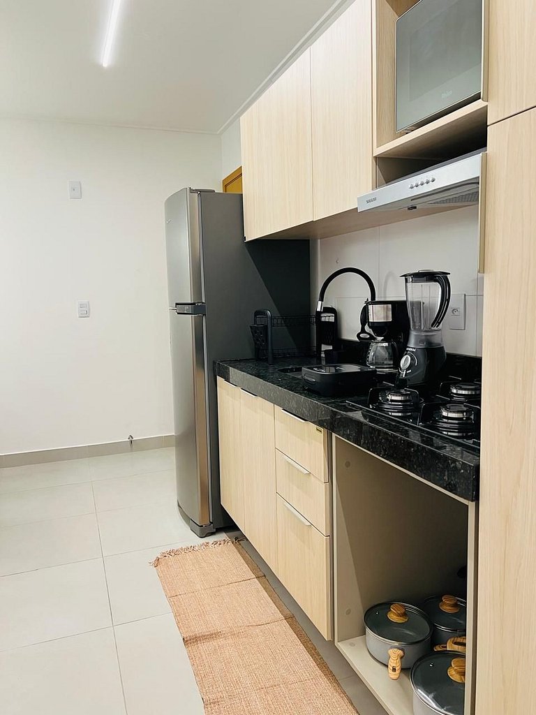 Apto 1 Quarto + Sala para 4 Pessoas – Piscina, Jacuzzi, e Ac