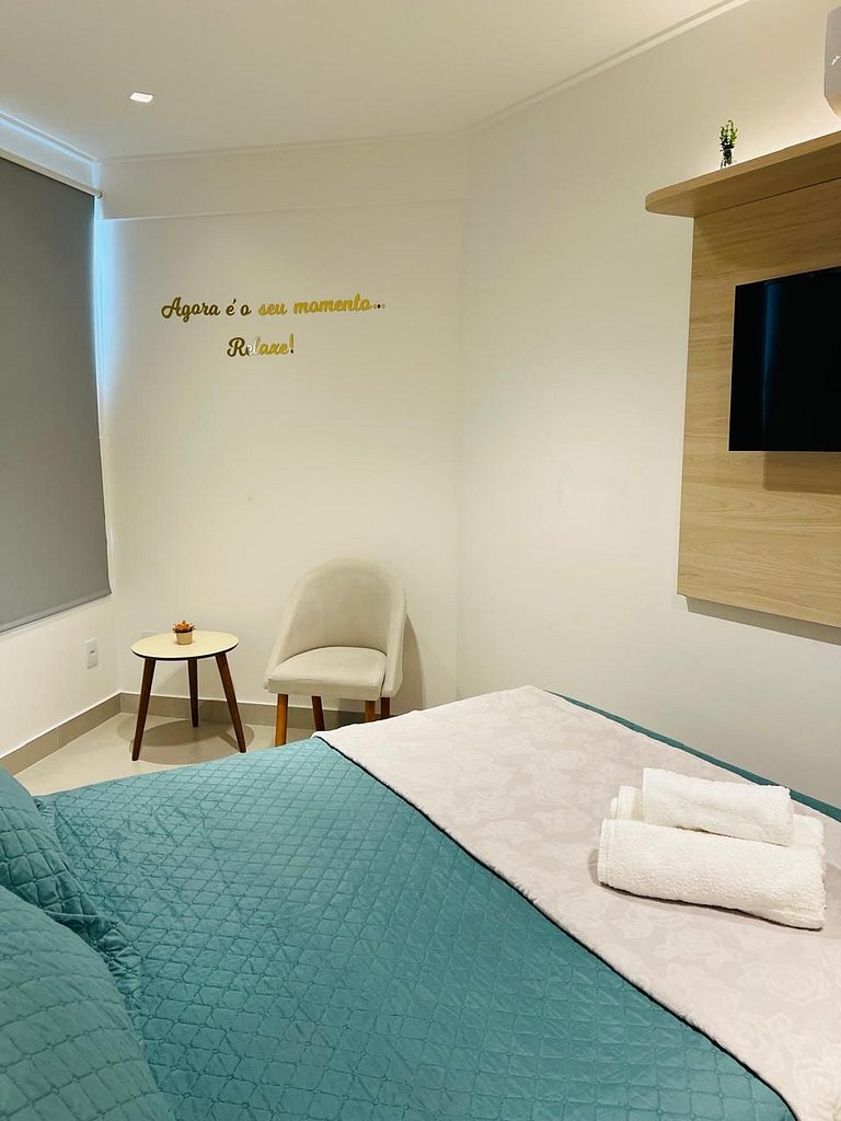 Apto 1 Quarto + Sala para 4 Pessoas – Piscina, Jacuzzi, e Ac