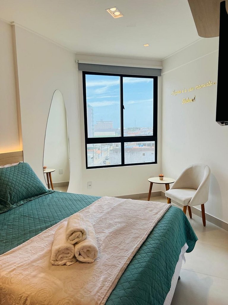 Apto 1 Quarto + Sala para 4 Pessoas – Piscina, Jacuzzi, e Ac