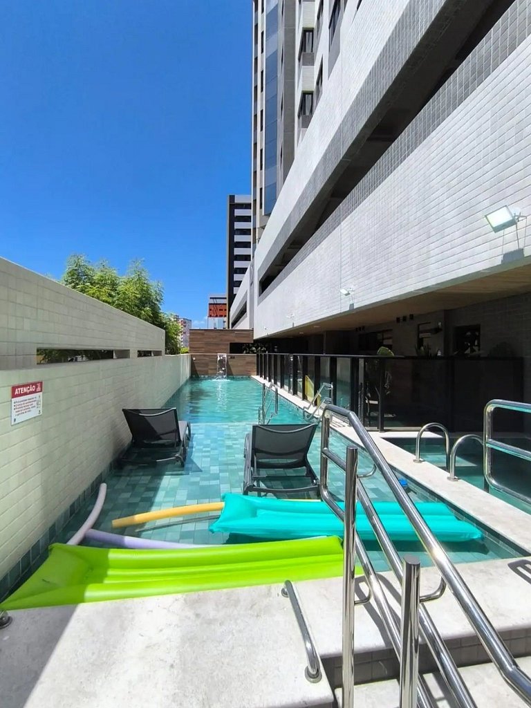 Apto 1 Quarto + Sala para 4 Pessoas – Piscina, Jacuzzi, e Ac