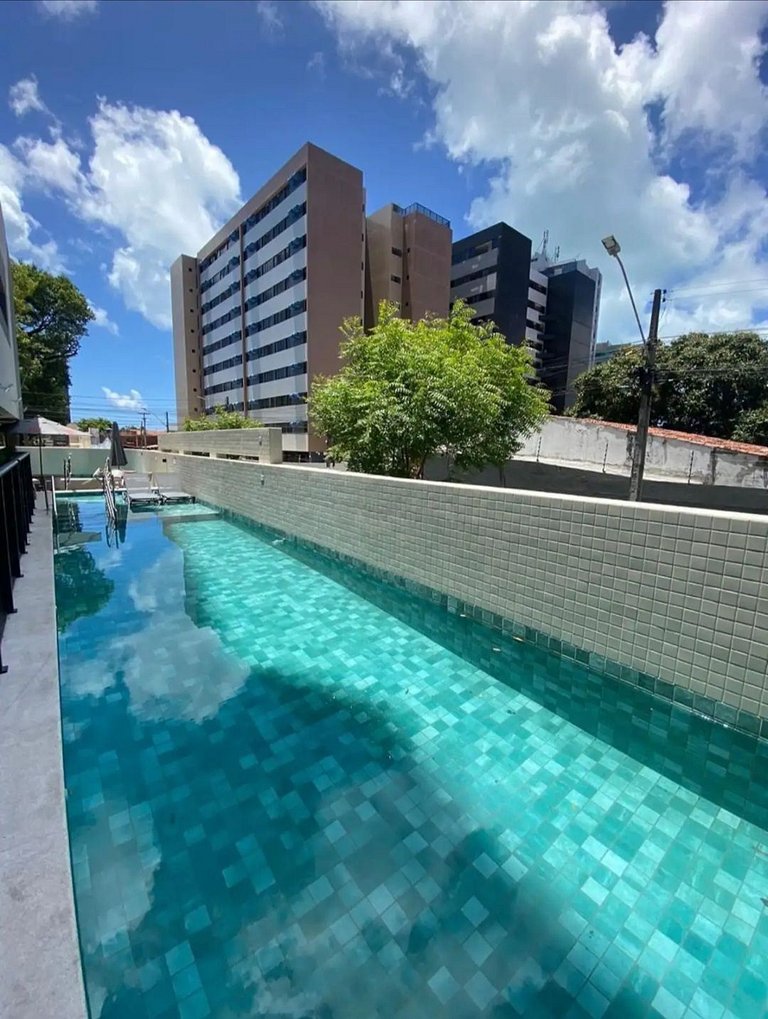 Apto 1 Quarto + Sala para 4 Pessoas – Piscina, Jacuzzi, e Ac