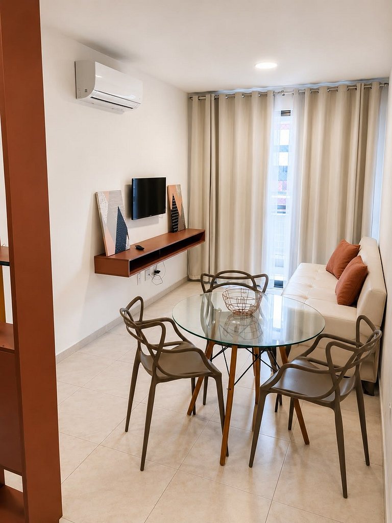 Edf. Moscato | Apto quarto e sala com varanda